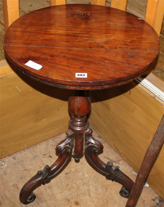 Small circular tripod table